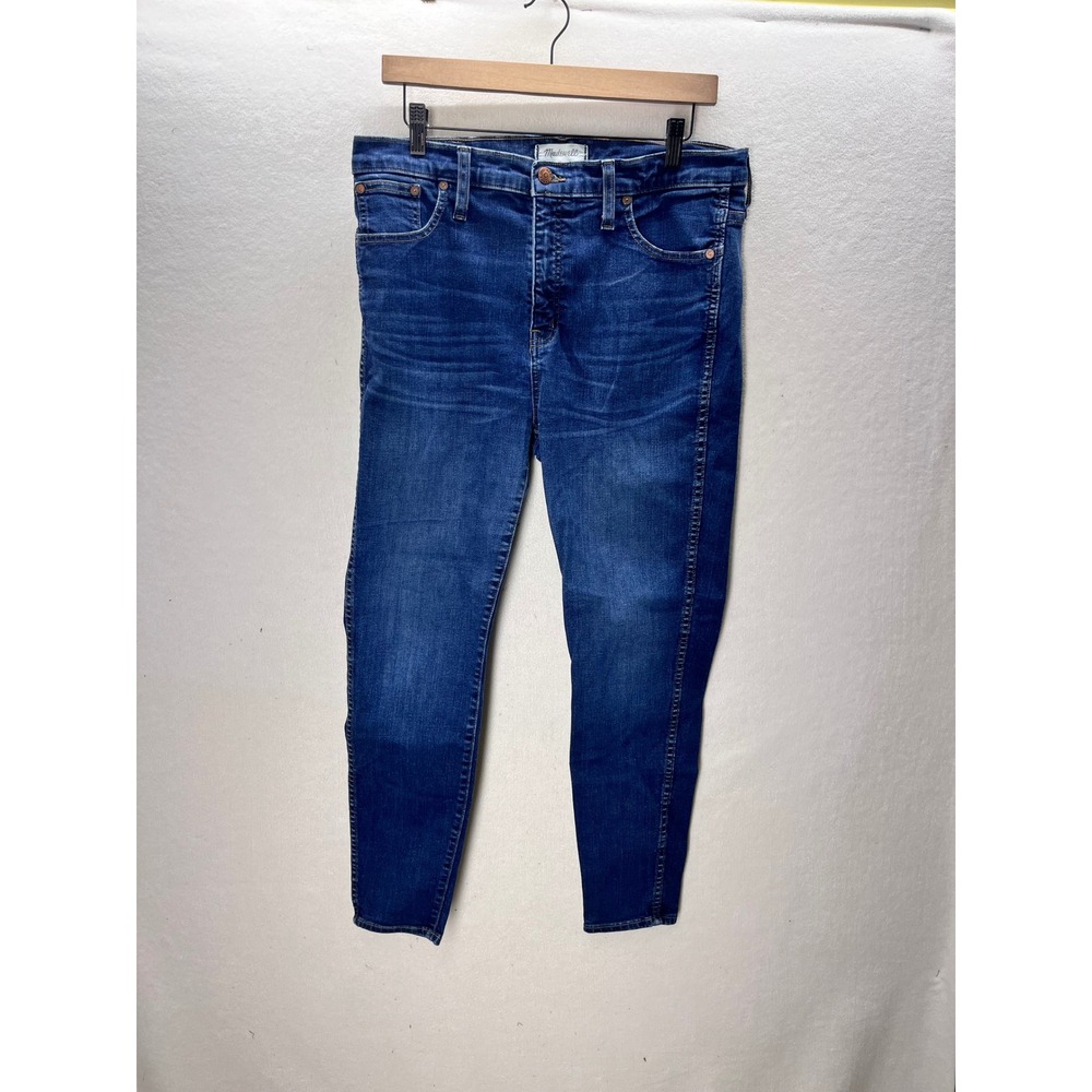 Madwell Skinny Jeans Womens 32 Blue  High Riser Dark Wash Denim 3477